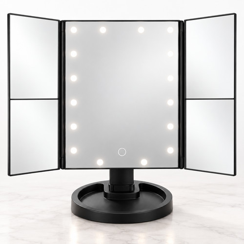 Led schminkspiegel 3 fach - led,