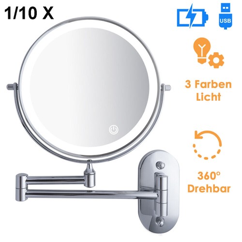 Fach led schminkspiegel - 10,