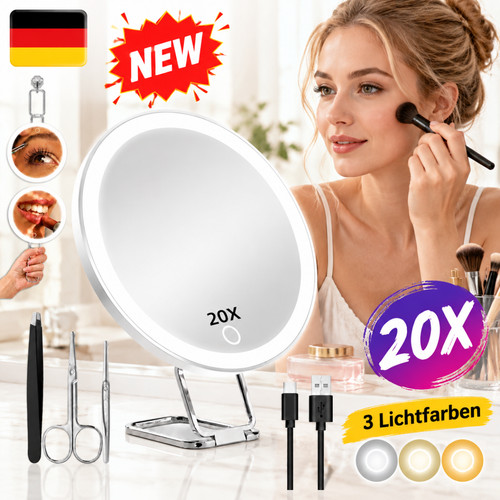 Schminkspiegel 20x led - schminkspiegel,